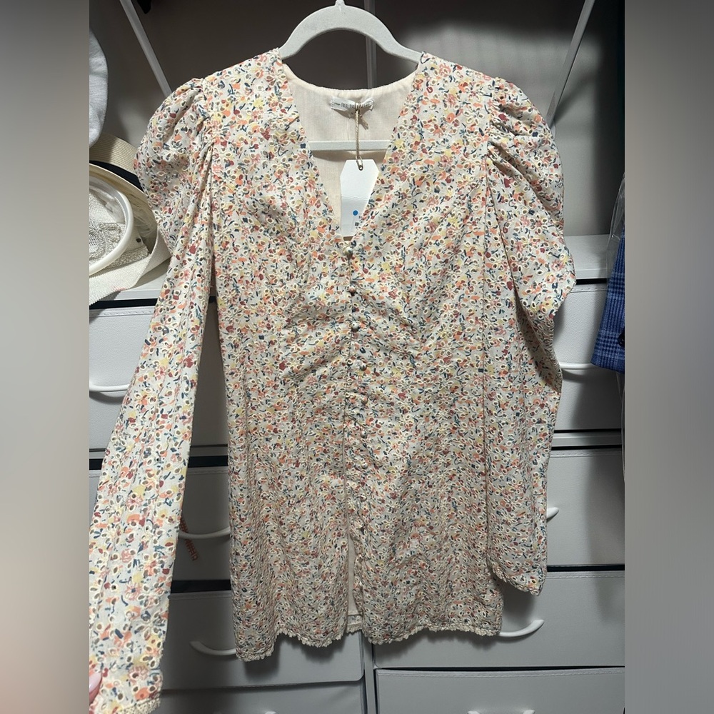 Free the Roses long sleeve mini dress. NWT. Size small